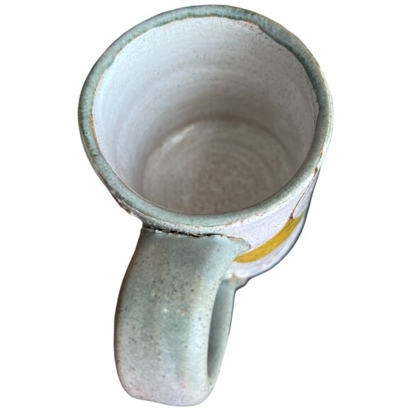 Gorgeous Handmade Ginkgo Leaf Pottery Mug – Signed Studio Ceramic I Matte Glaze - Picture 10 of 12